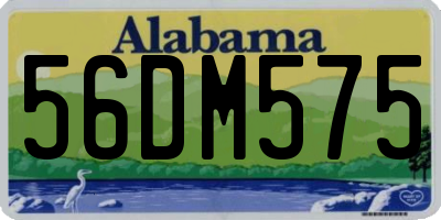 AL license plate 56DM575