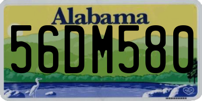 AL license plate 56DM580