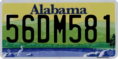 AL license plate 56DM581