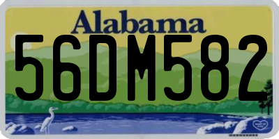 AL license plate 56DM582