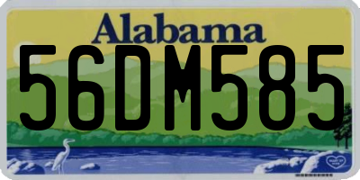AL license plate 56DM585
