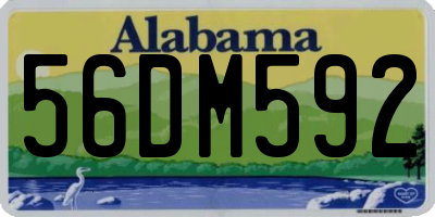AL license plate 56DM592