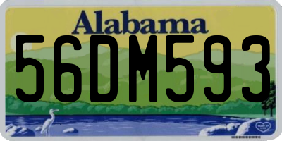 AL license plate 56DM593