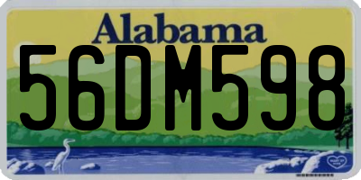 AL license plate 56DM598