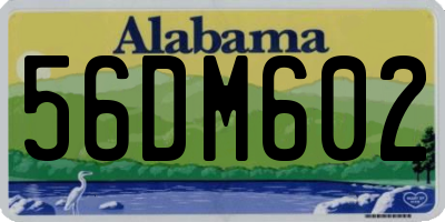 AL license plate 56DM602