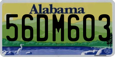 AL license plate 56DM603