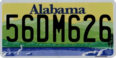 AL license plate 56DM626