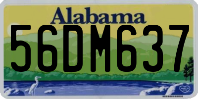 AL license plate 56DM637