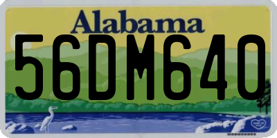 AL license plate 56DM640