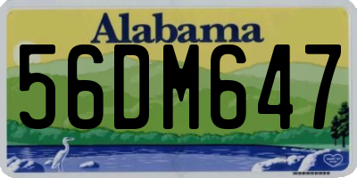 AL license plate 56DM647