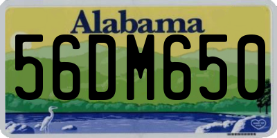 AL license plate 56DM650