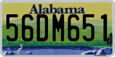 AL license plate 56DM651