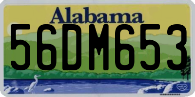 AL license plate 56DM653