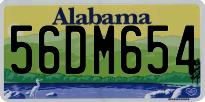 AL license plate 56DM654