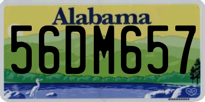 AL license plate 56DM657