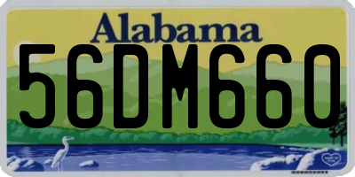 AL license plate 56DM660