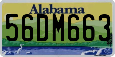 AL license plate 56DM663