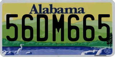 AL license plate 56DM665