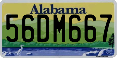 AL license plate 56DM667