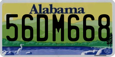 AL license plate 56DM668