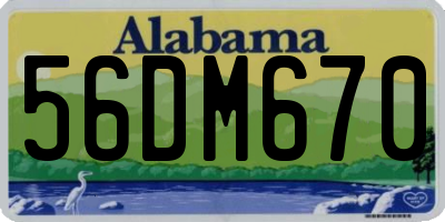 AL license plate 56DM670