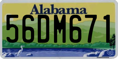 AL license plate 56DM671