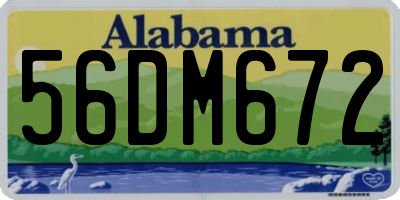 AL license plate 56DM672