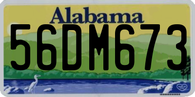 AL license plate 56DM673