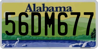 AL license plate 56DM677