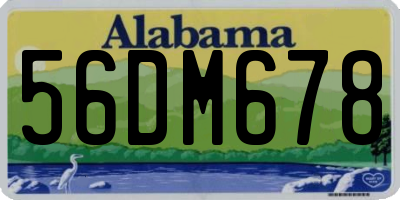 AL license plate 56DM678