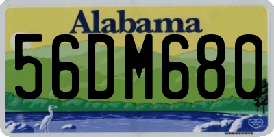 AL license plate 56DM680