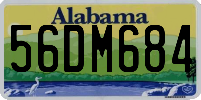 AL license plate 56DM684