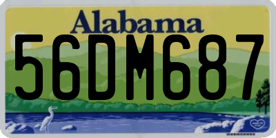 AL license plate 56DM687