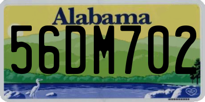 AL license plate 56DM702