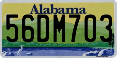 AL license plate 56DM703