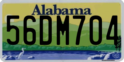 AL license plate 56DM704