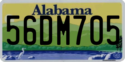AL license plate 56DM705