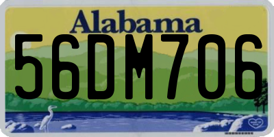 AL license plate 56DM706