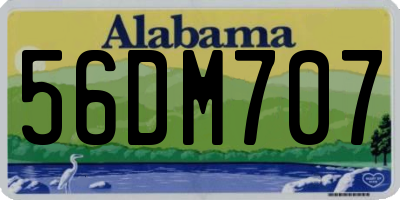 AL license plate 56DM707