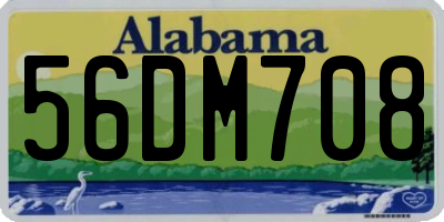 AL license plate 56DM708