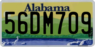 AL license plate 56DM709