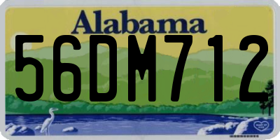 AL license plate 56DM712
