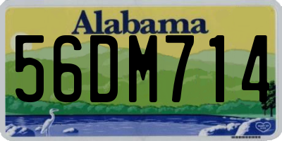 AL license plate 56DM714
