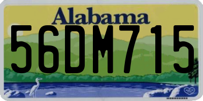 AL license plate 56DM715