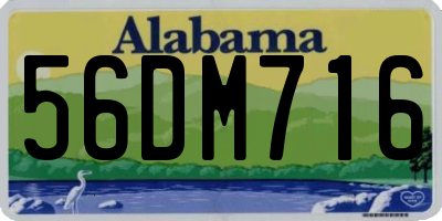AL license plate 56DM716