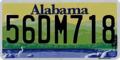 AL license plate 56DM718
