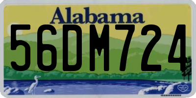 AL license plate 56DM724