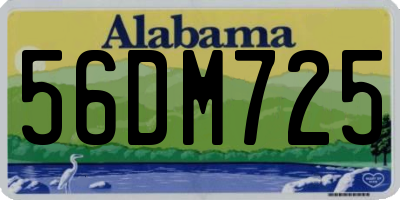 AL license plate 56DM725