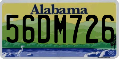 AL license plate 56DM726