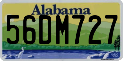 AL license plate 56DM727